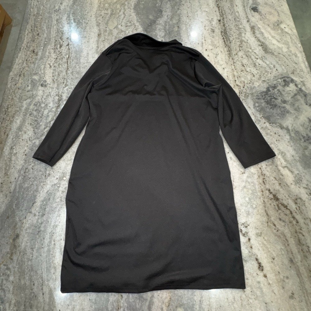 Remini Mardi Gras Mini Polo Dress Collared 3/4 Sleeve Black Striped Sz XL Parade - Picture 8 of 8